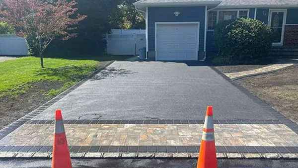 Driveway paver border central islip new york