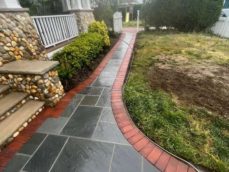 Bluestone walkway garden central islip new york