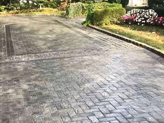 Paver driveway cobble pattern central islip new york