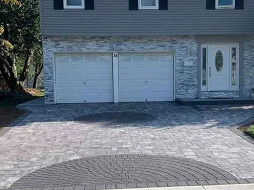Paver driveway herringbone central islip new york