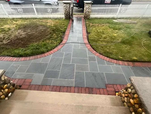 Bluestone front walkway central islip new york